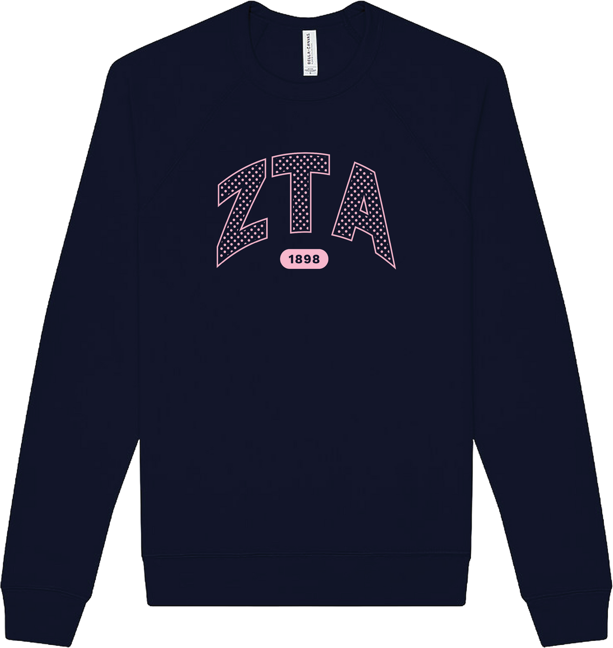 Zeta Tau Alpha Varsity Polka Dot Crewneck
