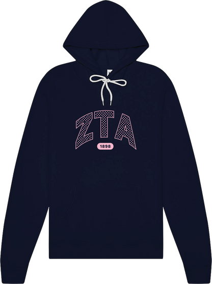 Zeta Tau Alpha Varsity Polka Dot Hoodie
