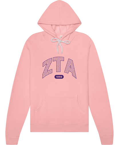 Zeta Tau Alpha Varsity Polka Dot Hoodie