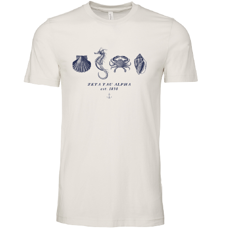 Zeta Tau Alpha Nautical Graphic T-Shirts