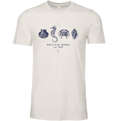 Zeta Tau Alpha Nautical Graphic T-Shirts