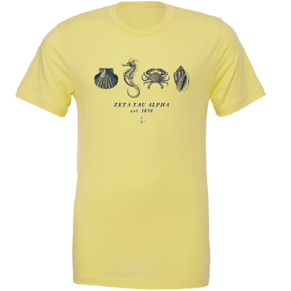 Zeta Tau Alpha Nautical Graphic T-Shirts