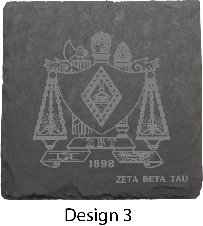 Zeta Beta Tau Stone Coasters - 4-Pack