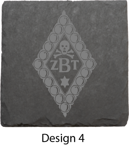Zeta Beta Tau Stone Coasters - 4-Pack
