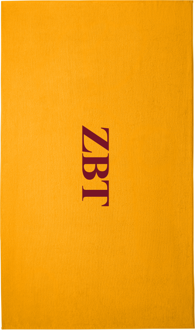 Zeta Beta Tau Lettered Beach Towels