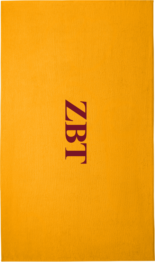 Zeta Beta Tau Lettered Beach Towels