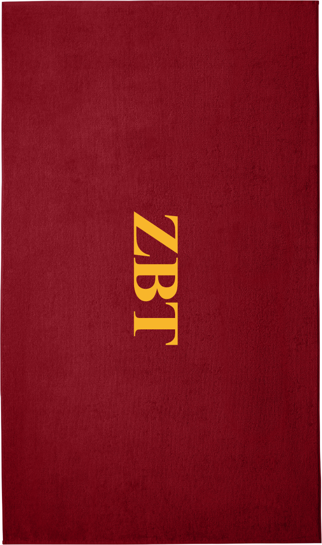 Zeta Beta Tau Lettered Beach Towels