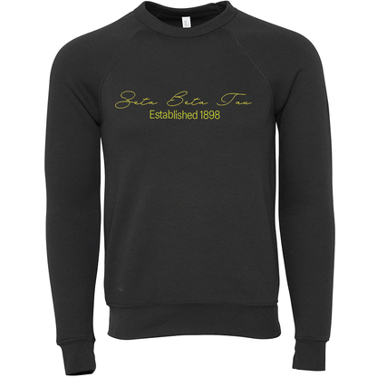 Zeta Beta Tau Embroidered Scripted Name Crewneck Sweatshirts