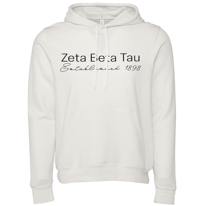Zeta Beta Tau Embroidered Printed Name Hooded Sweatshirts