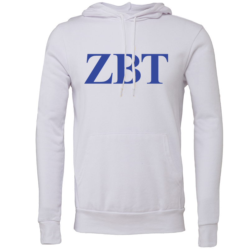 Zeta Beta Tau Lettered Hooded Sweatshirts