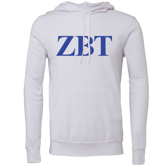 Zeta Beta Tau Embroidered Lettered Hooded Sweatshirts