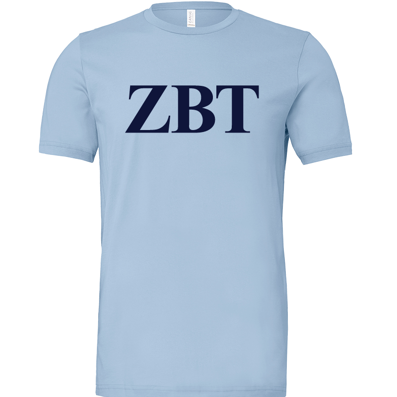 Zeta Beta Tau Lettered Short Sleeve T-Shirts