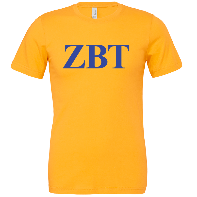 Zeta Beta Tau Lettered Short Sleeve T-Shirts