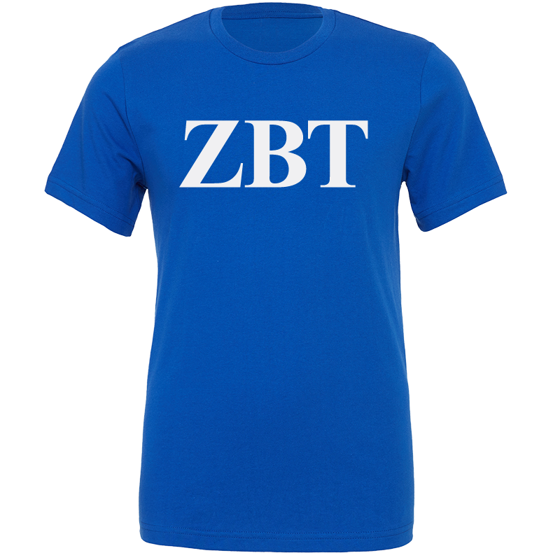 Zeta Beta Tau Lettered Short Sleeve T-Shirts