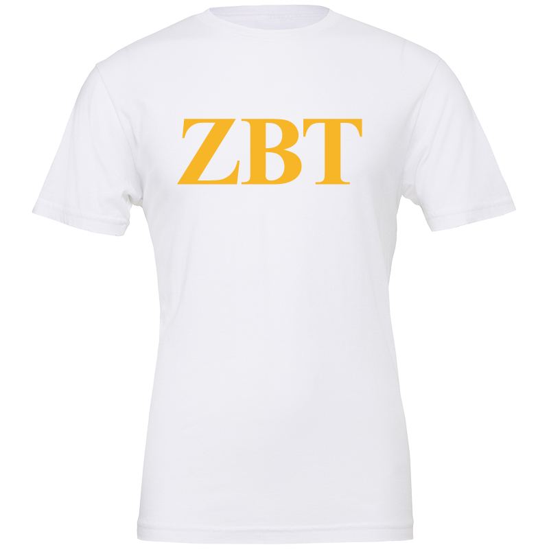 Zeta Beta Tau Lettered Short Sleeve T-Shirts