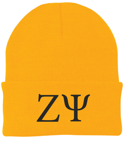 Zeta Psi Lettered Beanies