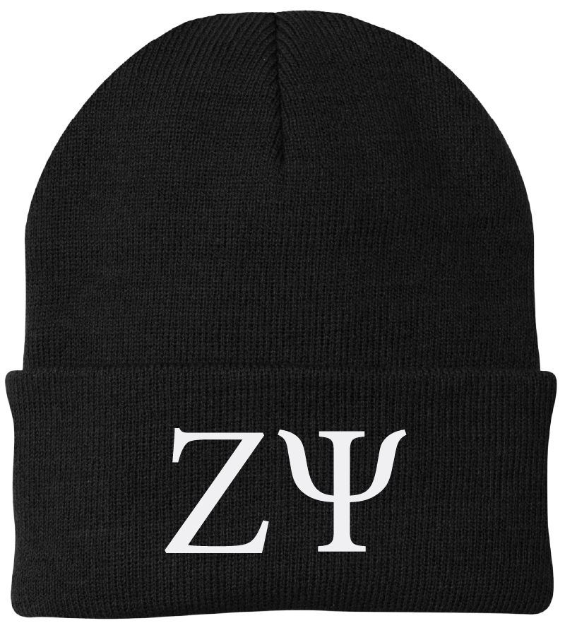 Zeta Psi Lettered Beanies