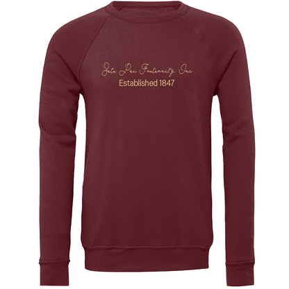 Zeta Psi Fraternity, Inc. Embroidered Scripted Name Crewneck Sweatshirts
