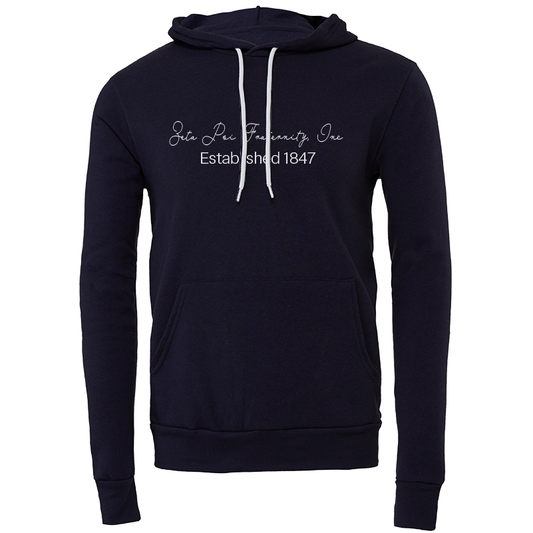 Zeta Psi Fraternity, Inc. Embroidered Scripted Name Hooded Sweatshirts