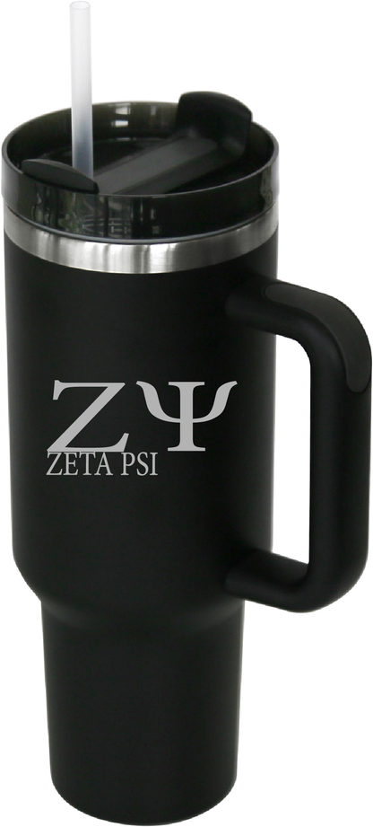 Zeta Psi Lettered 40oz Tumblers