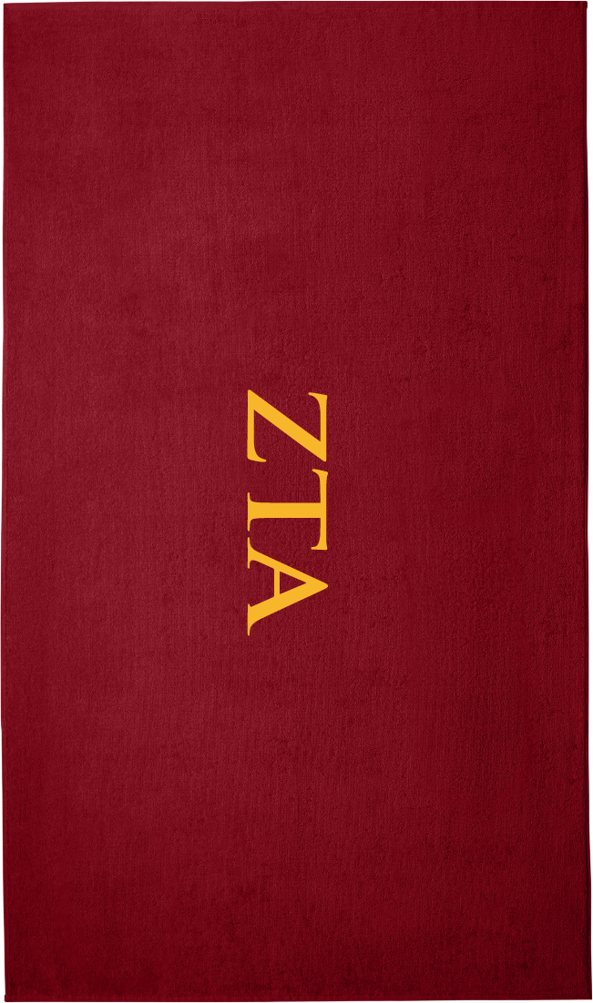 Zeta Tau Alpha Lettered Beach Towels