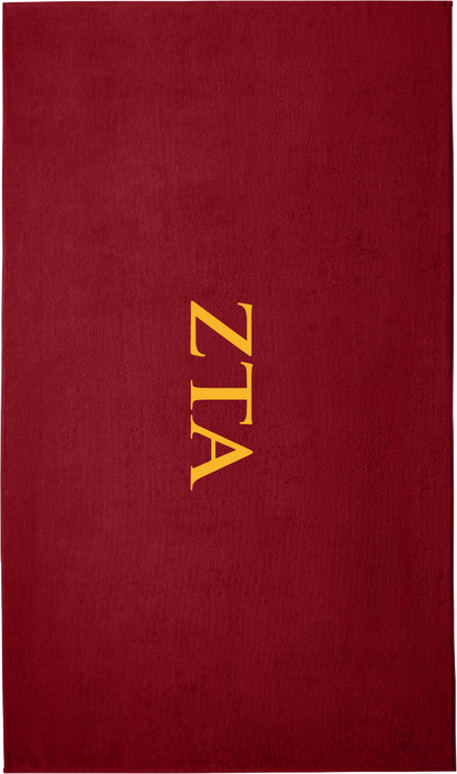 Zeta Tau Alpha Lettered Beach Towels