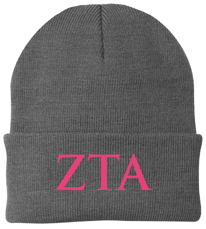 Zeta Tau Alpha Lettered Beanies