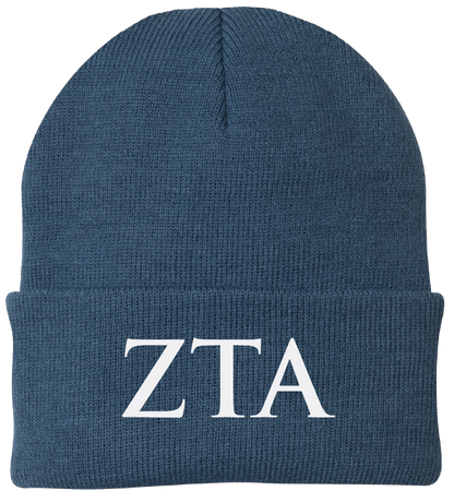 Zeta Tau Alpha Lettered Beanies