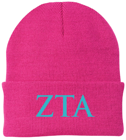 Zeta Tau Alpha Lettered Beanies