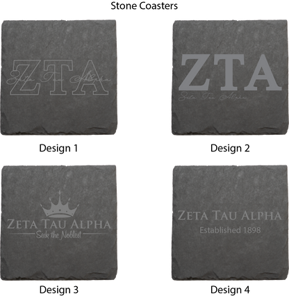 Zeta Tau Alpha Stone Coasters - 4-Pack