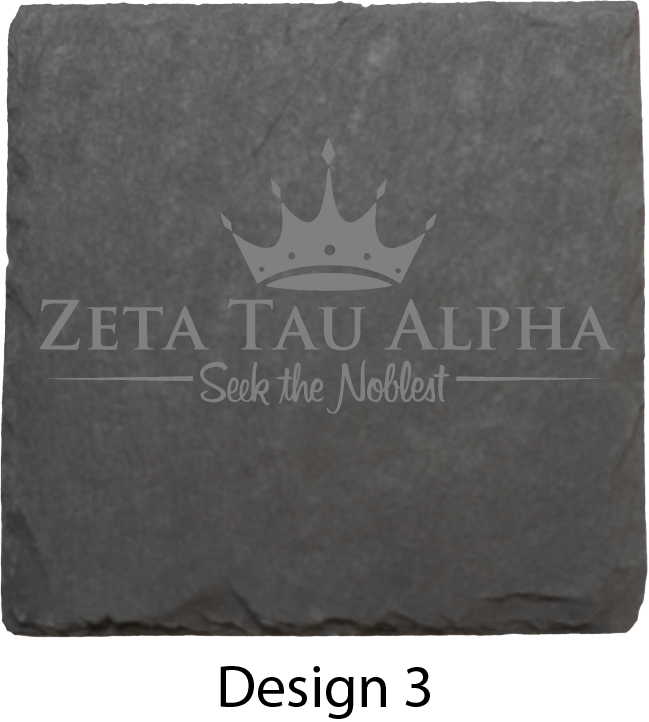 Zeta Tau Alpha Stone Coasters - 4-Pack