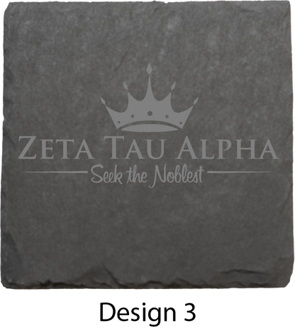 Zeta Tau Alpha Stone Coasters - 4-Pack