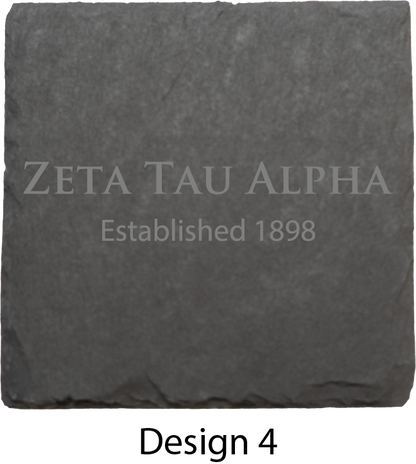 Zeta Tau Alpha Stone Coasters - 4-Pack