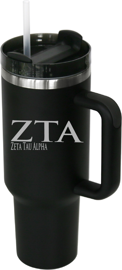 Zeta Tau Alpha Lettered 40oz Tumblers