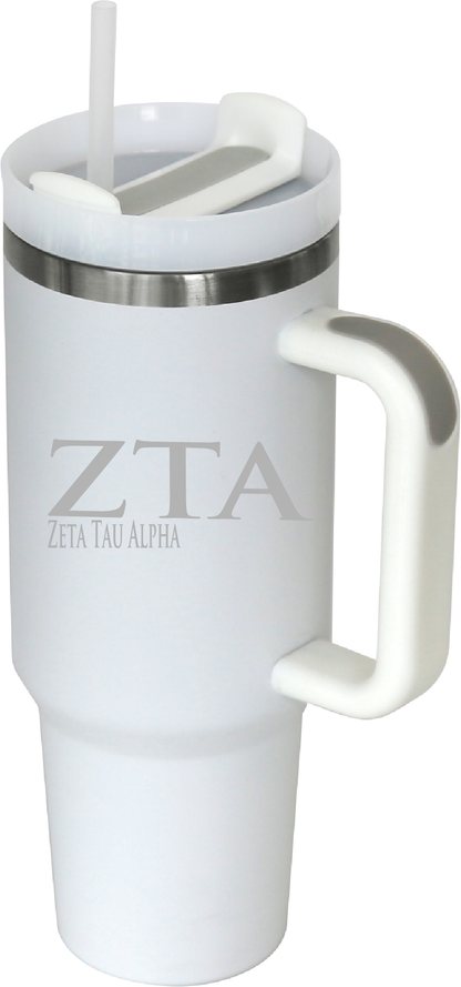 Zeta Tau Alpha Lettered 40oz Tumblers
