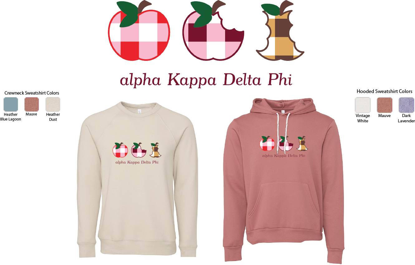 alpha Kappa Delta Phi Apple Evolution Crewneck