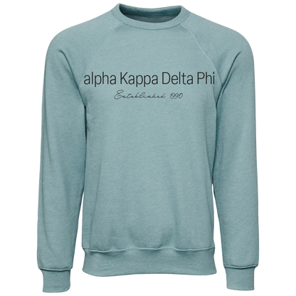 alpha Kappa Delta Phi Embroidered Printed Name Crewneck Sweatshirts