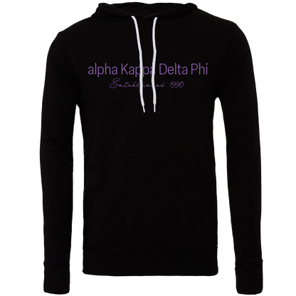 alpha Kappa Delta Phi Embroidered Printed Name Hooded Sweatshirts