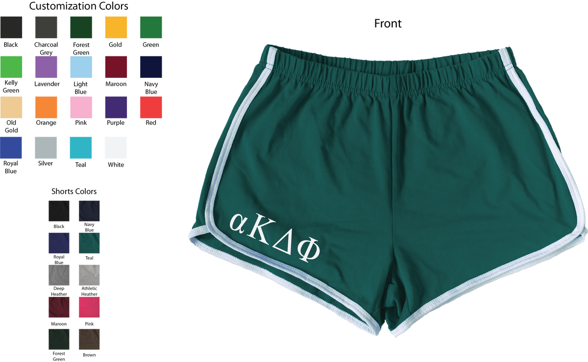 alpha Kappa Delta Phi Lettered Women's Shorts