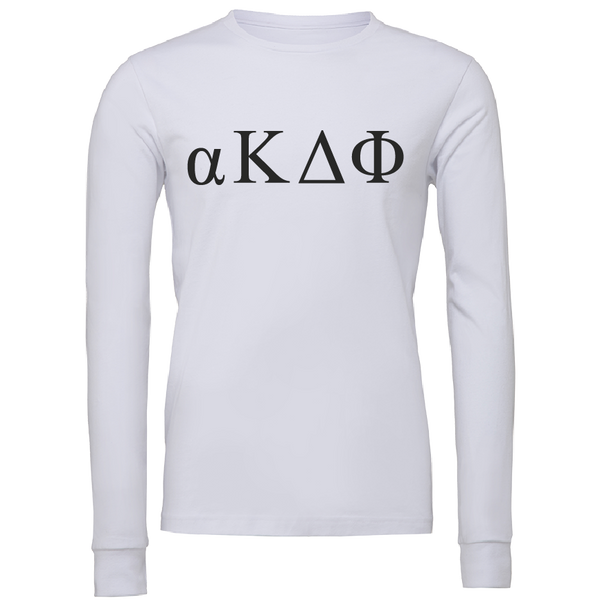 alpha Kappa Delta Phi Lettered Long Sleeve T Shirts Greek Graduate