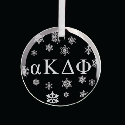 alpha Kappa Delta Phi Round Multi-Snowflake Ornament