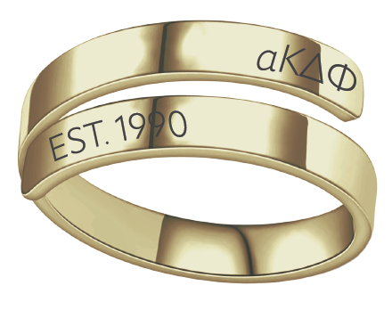 alpha Kappa Delta Phi Year and Letters Rings