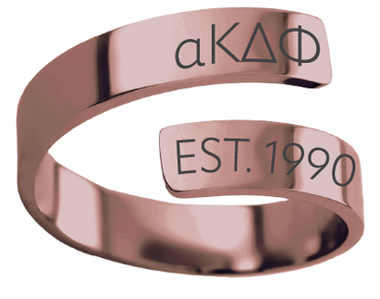 alpha Kappa Delta Phi Year and Letters Rings