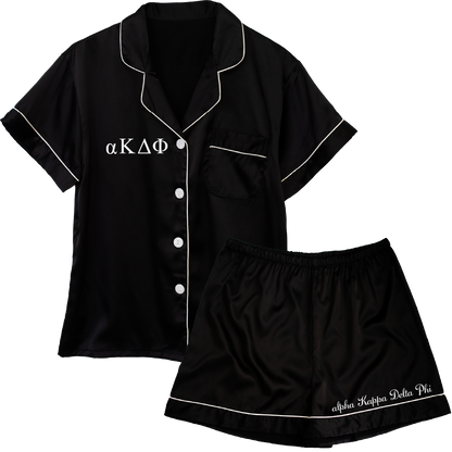 alpha Kappa Delta Phi Embroidered Ladies' Pajama Sets