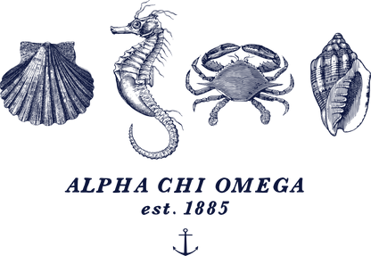 Alpha Chi Omega Nautical Graphic T-Shirts