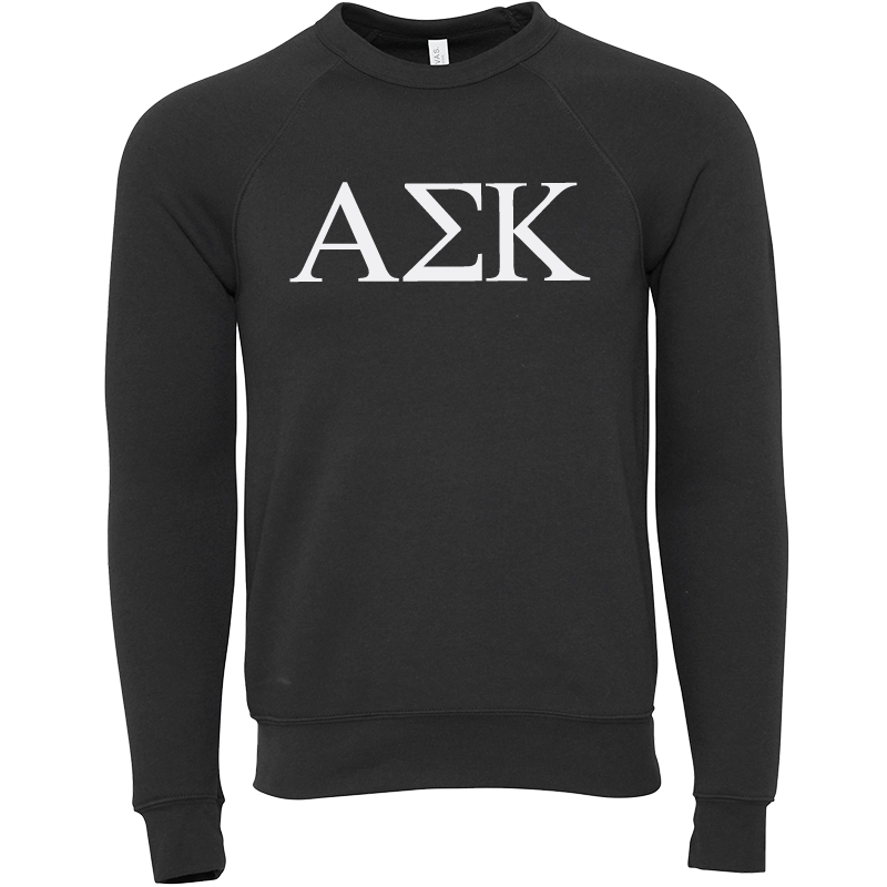 Alpha Sigma Kappa Lettered Crewneck Sweatshirts