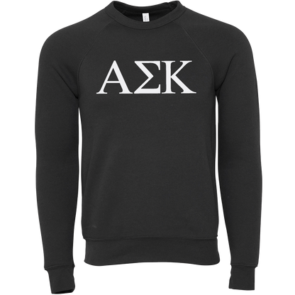 Alpha Sigma Kappa Lettered Crewneck Sweatshirts