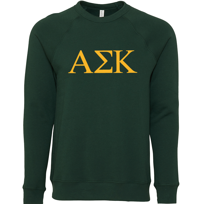 Alpha Sigma Kappa Lettered Crewneck Sweatshirts