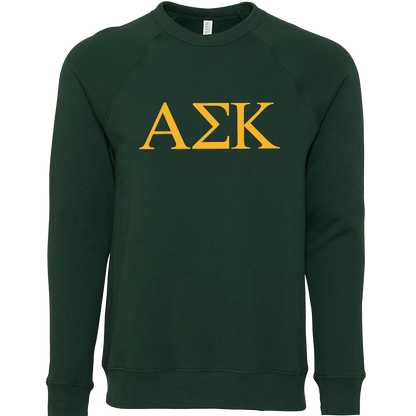 Alpha Sigma Kappa Lettered Crewneck Sweatshirts