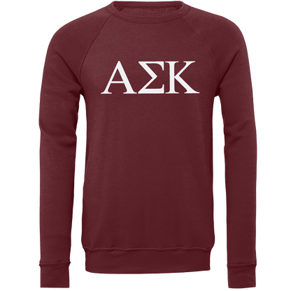 Alpha Sigma Kappa Lettered Crewneck Sweatshirts